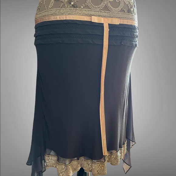 Vintage Cache Beaded/Sequined Silk Dress - Picture 3 of 6